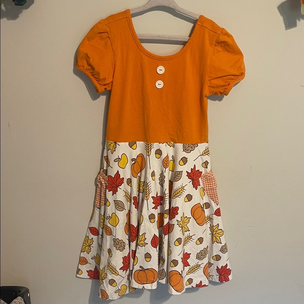Eleanor Rose girls fall Thanksgiving dress size 7-8